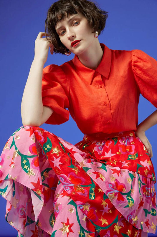 Image of a model wearing Tops. Productname: Lillybet Shirt in Black colour by brand - Gorman