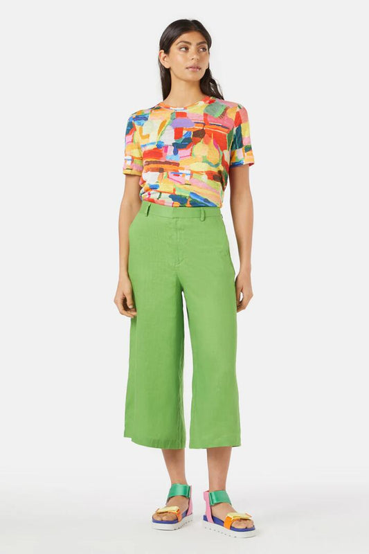 Image of a model wearing Skirts. Productname: Green Bean Skort in Green colour by brand - Gorman