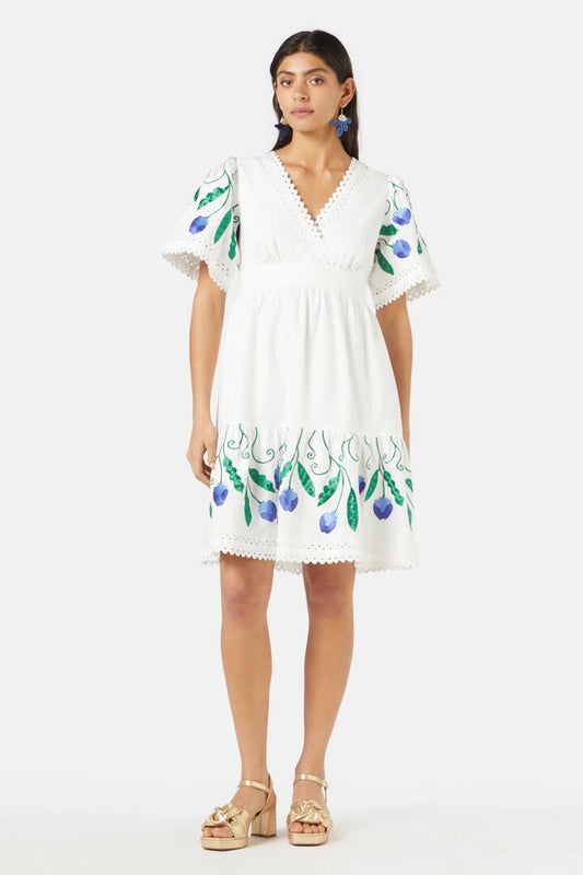 Image of Dresses. Productname: Peas Anglaise Dress in White colour by brand - Gorman