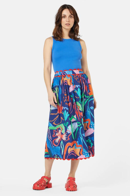 Image of a model wearing Skirts. Productname: Vivid Impressions Skirt in Print colour by brand - Gorman