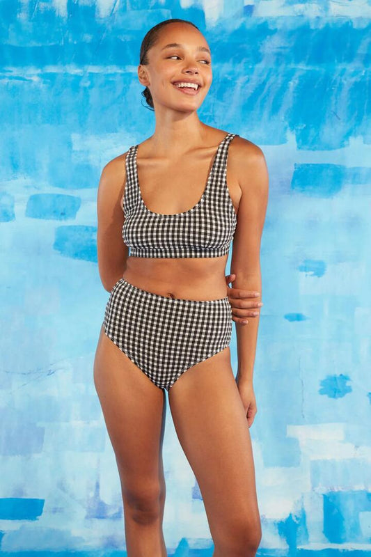 Image of Swimwear. Productname: Gingham Bikini Top in Red colour by brand - Gorman