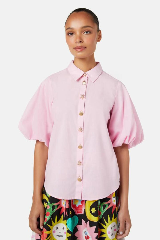Image of a model wearing Tops. Productname: Shelley Shirt in Pink colour by brand - Gorman