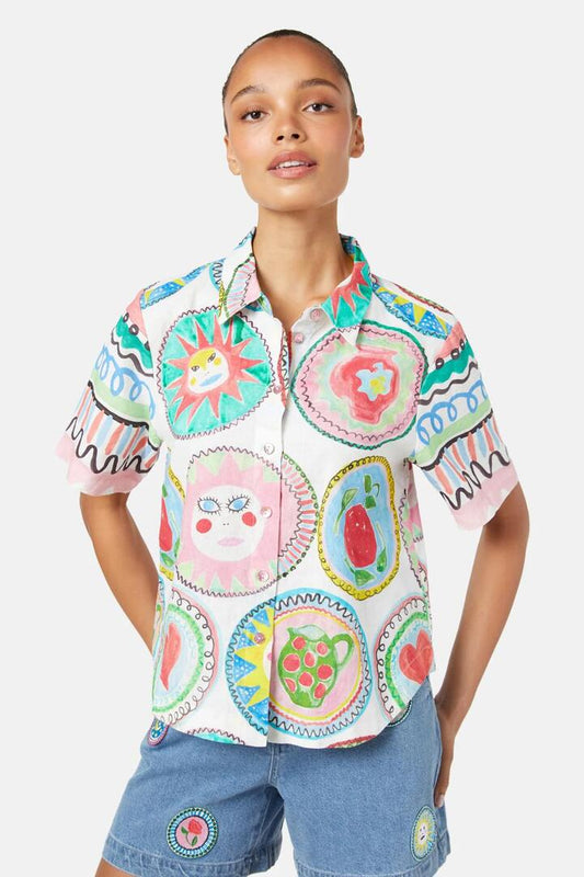 Image of Kitchen & Dining. Productname: Bring A Plate Shirt in Print colour by brand - Gorman