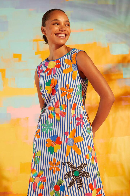 Image of Dresses. Product name - Rainbow Flower Dress in Print colour by brand - Gorman