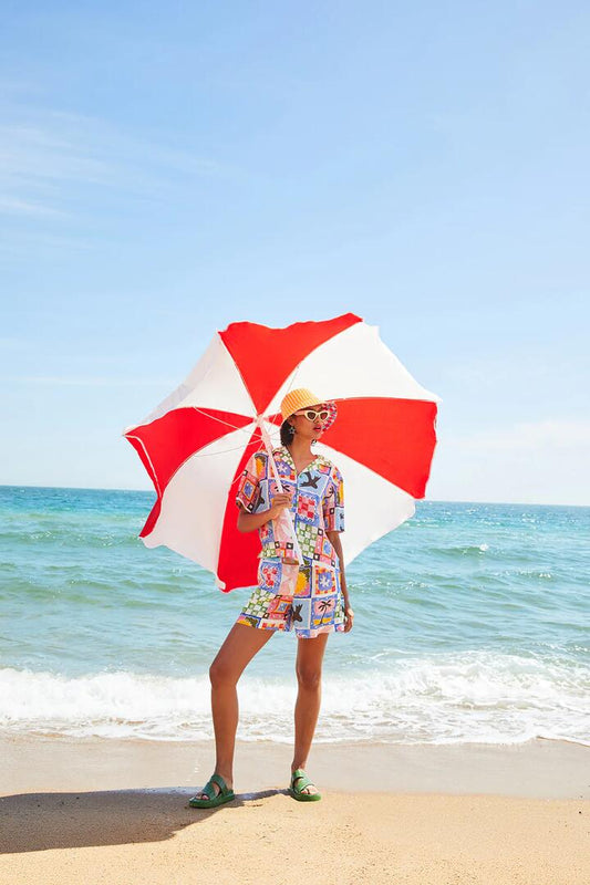 Image of a model wearing Shorts. Productname: Summer Squares Short in Print colour by brand - Gorman