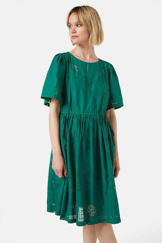 Image of Dresses. Productname: Palmetto Burnout Dress in Green colour by brand - Gorman