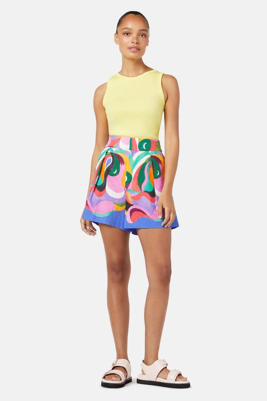 Image of a model wearing Shorts. Productname: Kaleidoscopic Short in Print colour by brand - Gorman