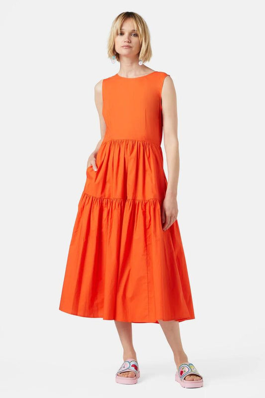 Image of Dresses. Product name - Romeo Midi Dress in Orange colour by brand - Gorman