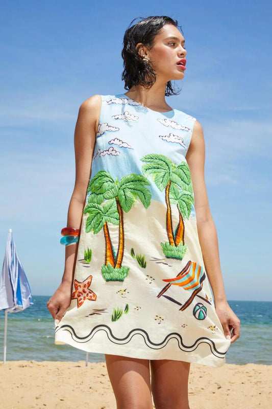 Image of Dresses. Productname: Inky Beach Shift Dress in Print colour by brand - Gorman