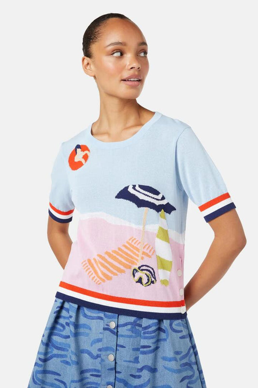 Image of a model wearing Tops. Productname: Beside The Seaside Top in Multi colour by brand - Gorman