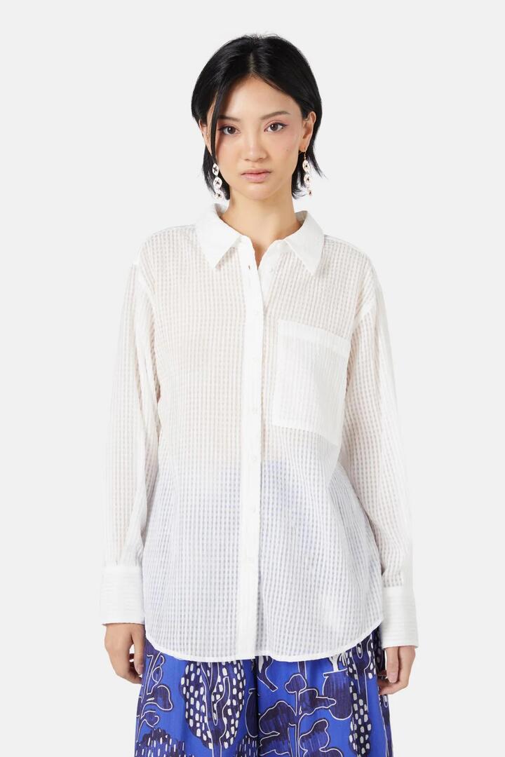Image of Shirts. Product name - Nuria Shirt in White colour by brand - Gorman