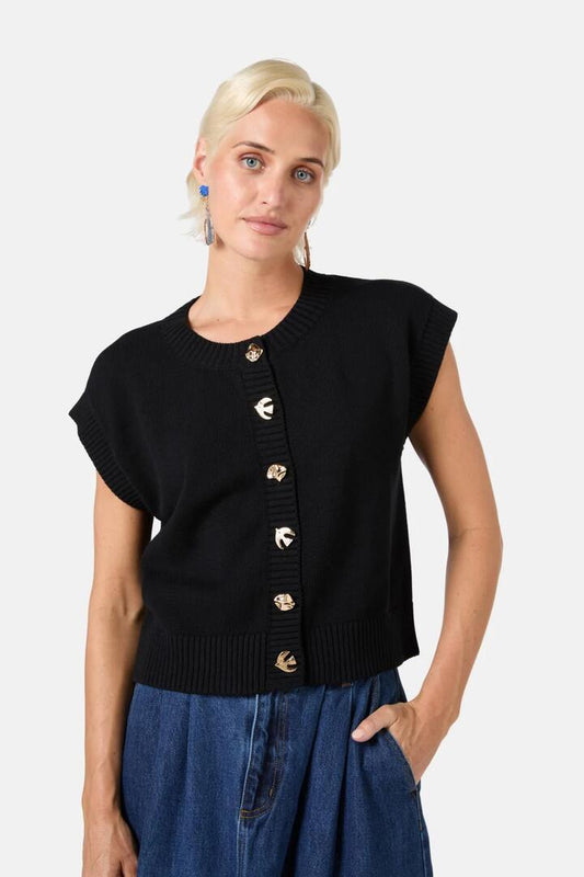 Image of Coats & Jackets. Productname: Polo Club Knit Vest in Black colour by brand - Gorman