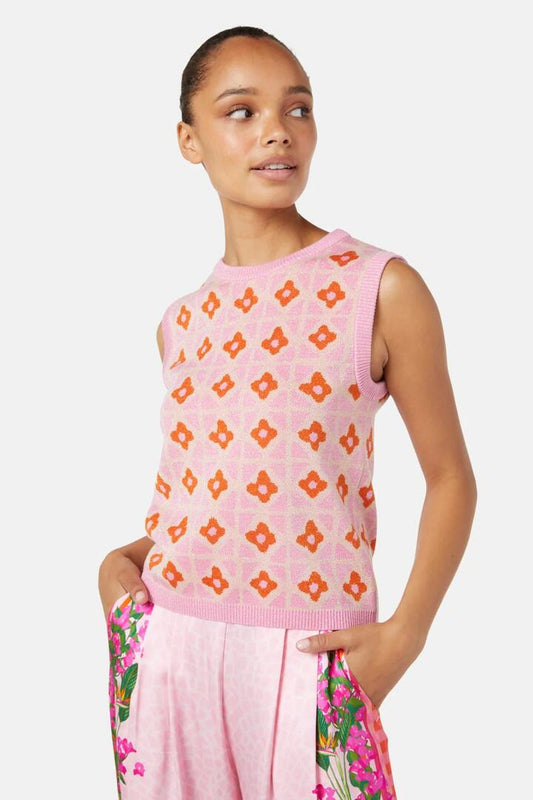 Image of a model wearing Tops. Productname: Pave The Way Knit Tank in Multi colour by brand - Gorman