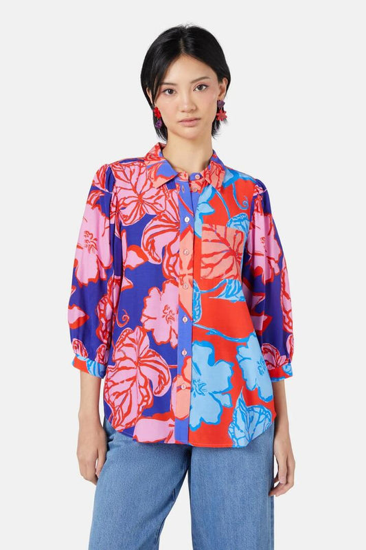 Image of a model wearing Tops. Productname: Prehistoria Shirt in Print colour by brand - Gorman