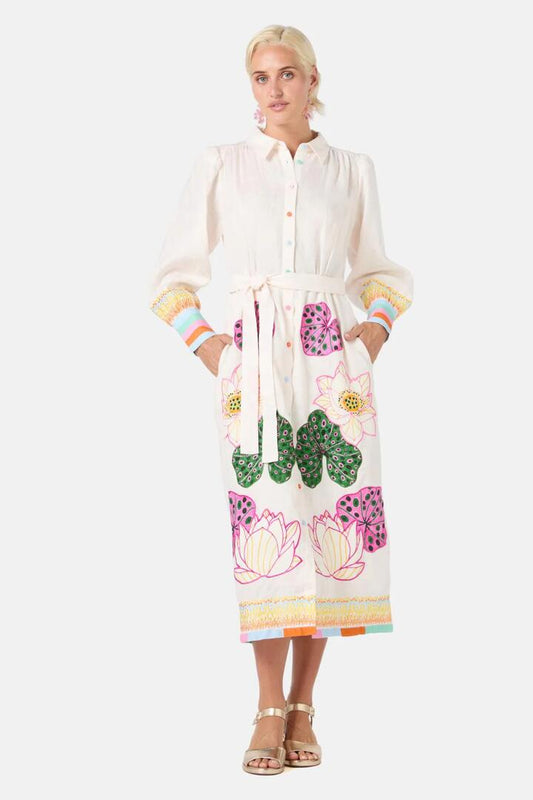 Image of Dresses. Productname: White Lotus Dress in White colour by brand - Gorman