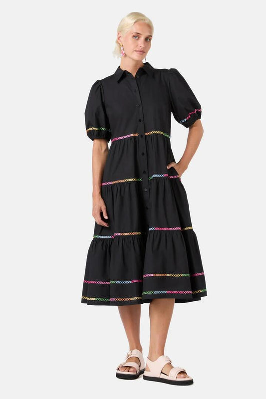 Image of Dresses. Product name - Craft Core Dress in Black colour by brand - Gorman