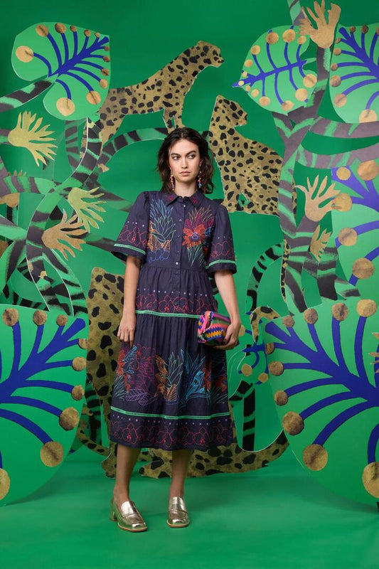 Image of Dresses. Productname: Monkey Forest Poplin Dress in Print colour by brand - Gorman