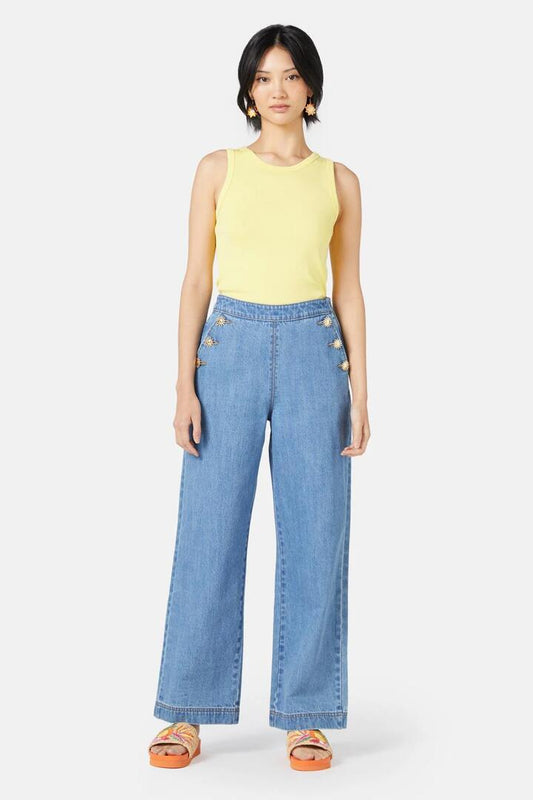 Image of Jeans. Product name - Sunshine State Denim Jeans in Light Blue colour by brand - Gorman