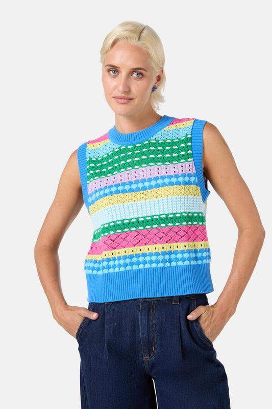 Image of Coats & Jackets. Product name - Emily Vest in Multi colour by brand - Gorman