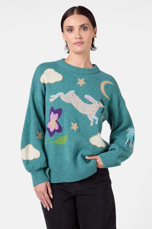 Image of a model wearing Outerwear. Productname: Daydream Jumper in Multi colour by brand - Gorman