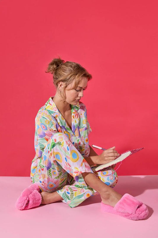 Image of Sleepwear & Loungewear. Productname: Garden Long PJ Set in Print colour by brand - Gorman