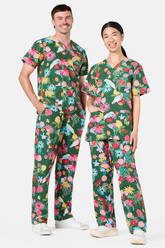 Image of a model wearing Uniforms & Workwear. Productname: Paradise Scrub Set in Green colour by brand - Gorman