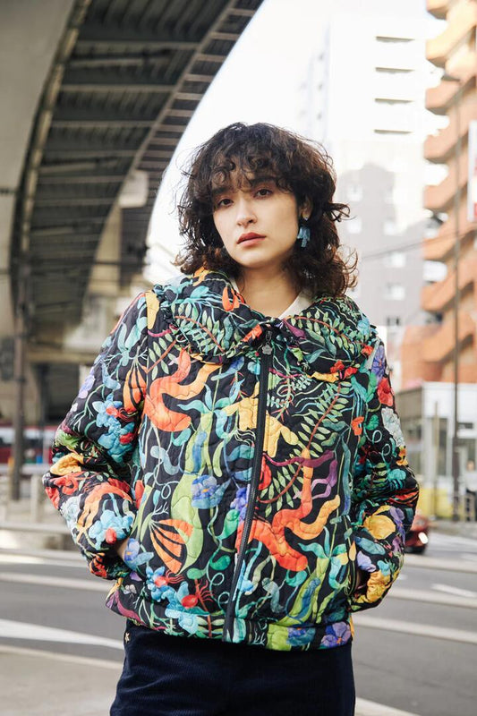 Image of Coats & Jackets. Productname: Leafy Lessons Quilted Jacket in Print colour by brand - Gorman