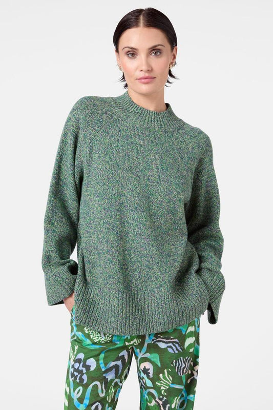 Image of a model wearing Outerwear. Productname: Juliana Jumper in Green colour by brand - Gorman