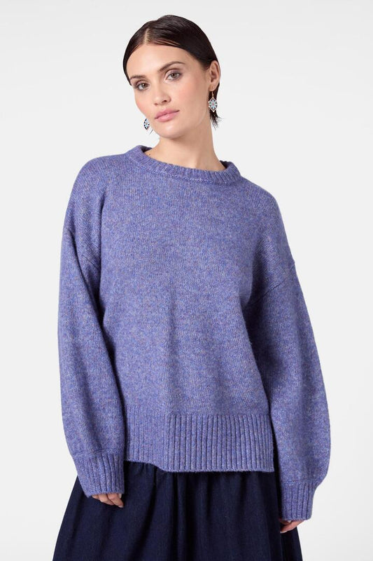 Image of a model wearing Outerwear. Productname: Sienna Jumper in Blue colour by brand - Gorman