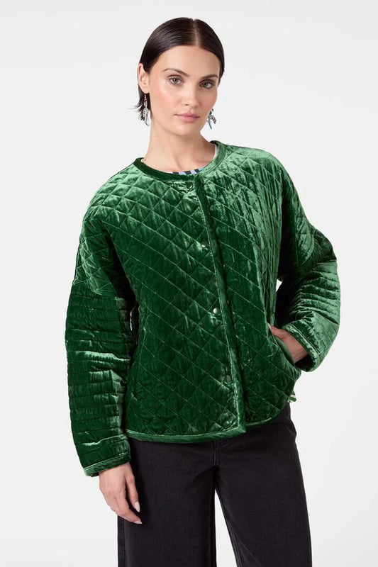 Image of a model wearing Outerwear. Productname: Bricklane Reversible Jacket in Green colour by brand - Gorman