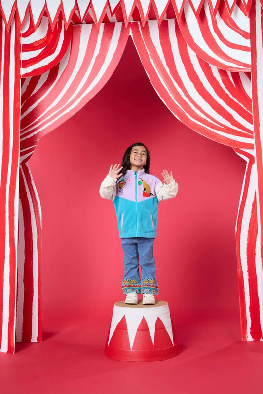 Image of a model wearing Denim. Productname: Showtime Kids Jeans in Blue colour by brand - Gorman