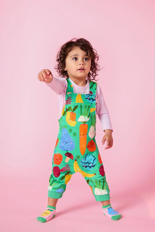 Image of a model wearing Pants. Productname: Fruity Baby Overall in Green colour by brand - Gorman