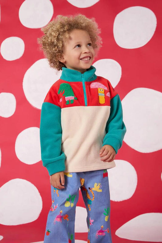 Image of a model wearing Tops. Productname: Toadstool Kids FL Top in Multi colour by brand - Gorman