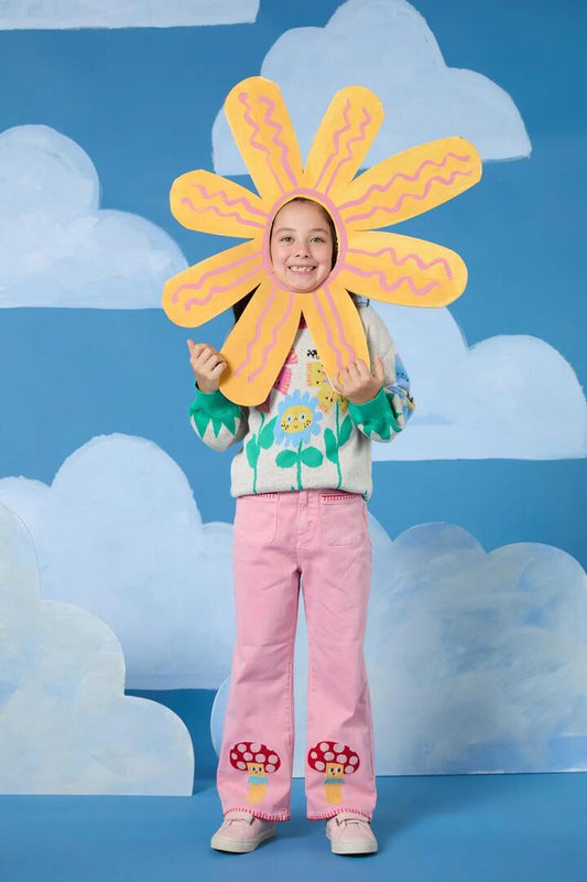 Image of a model wearing Pants. Productname: Toadstool Kids Pants in Pink colour by brand - Gorman