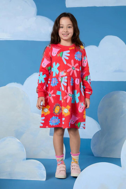 Image of Dresses. Productname: Red Floral Kids Dress in Red colour by brand - Gorman