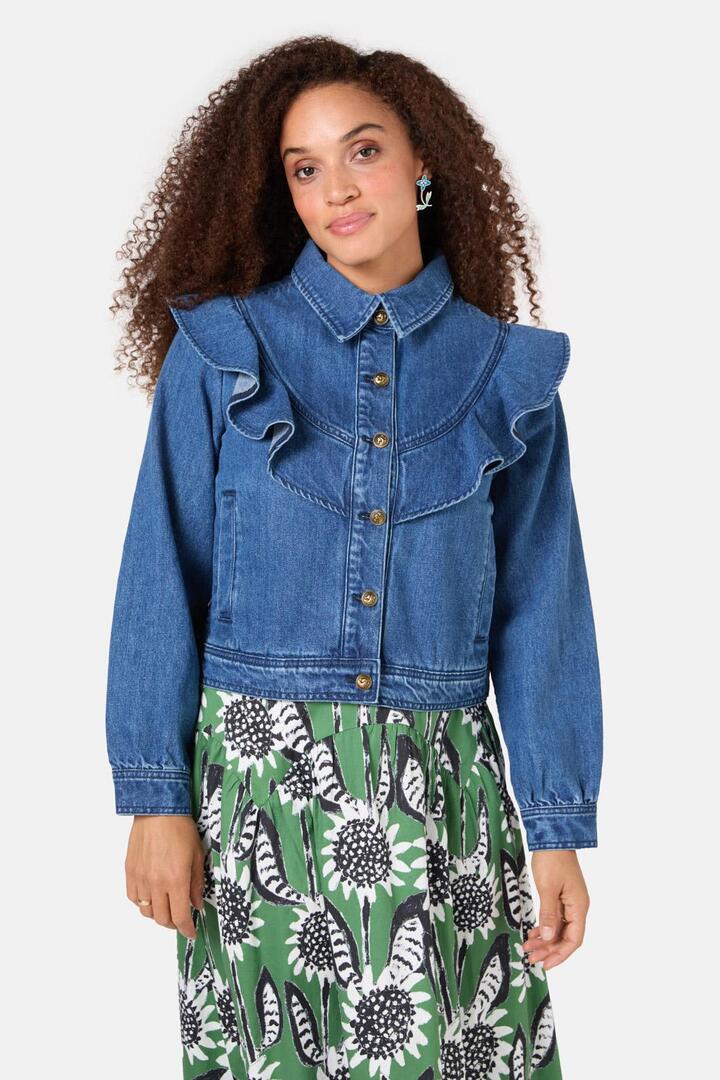 Image of Coats & Jackets. Product name - At The Ranch Denim Jacket in Denim colour by brand - Gorman