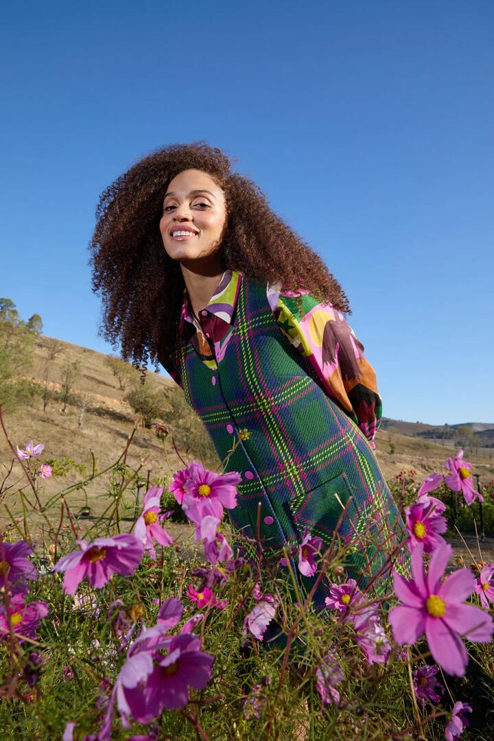 Image of Dresses. Product name - Camdem Pinafore Dress in Check colour by brand - Gorman