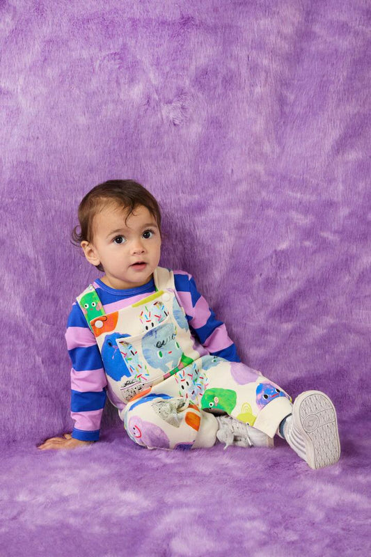 Image of a model wearing Pants. Productname: Boo Baby Overalls in Cream colour by brand - Gorman