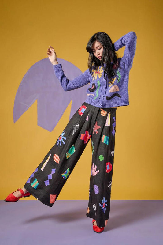 Image of a model wearing Pants. Productname: Crafternoon Pant in Print colour by brand - Gorman