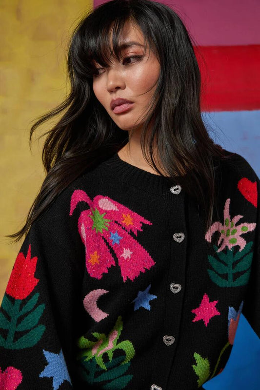 Image of a model wearing Outerwear. Productname: Desert Cardigan in Multi colour by brand - Gorman