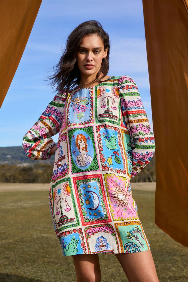 Image of Dresses. Product name - Good Fortune Swing Dress in Print colour by brand - Gorman