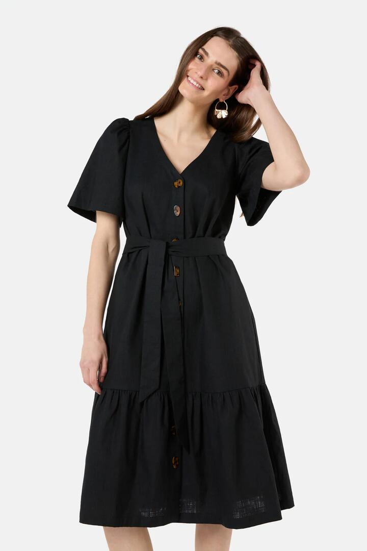 Image of Dresses. Product name - Amelie Dress in Black colour by brand - Gorman