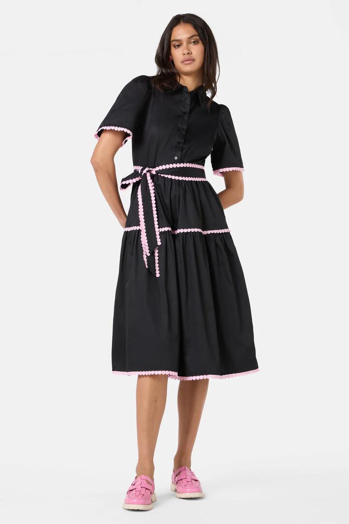 Image of Dresses. Product name - Ziggy Shirt Dress in Black colour by brand - Gorman