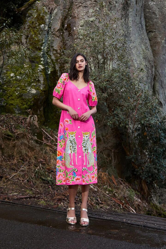 Image of Dresses. Product name - Plum Harvest Party Dress in Print colour by brand - Gorman