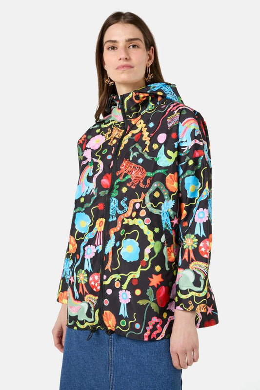 Image of a model wearing Rain Coats. Productname: Parade Raincoat in Print colour by brand - Gorman