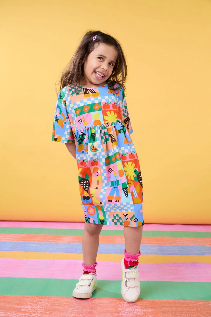 Image of Dresses. Product name - Check Mate Kids Dress in Multi colour by brand - Gorman