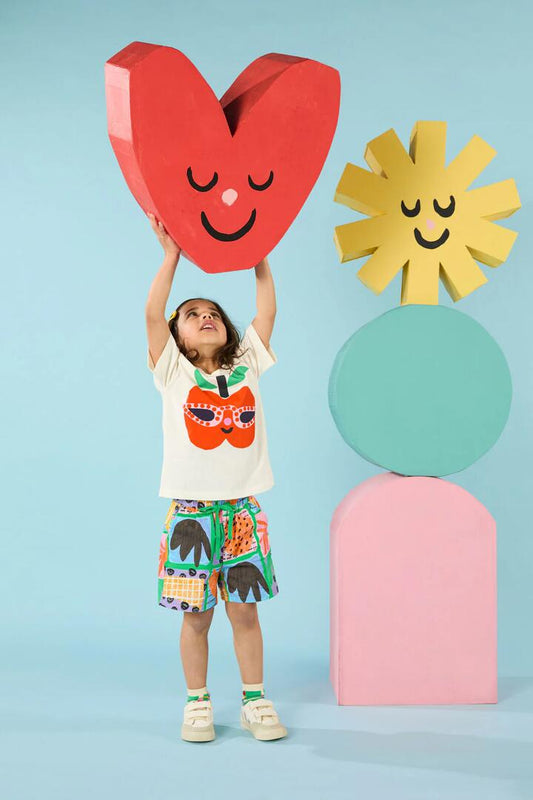 Image of T-Shirts. Productname: Apple Shades Kids SS Tee in Cream colour by brand - Gorman