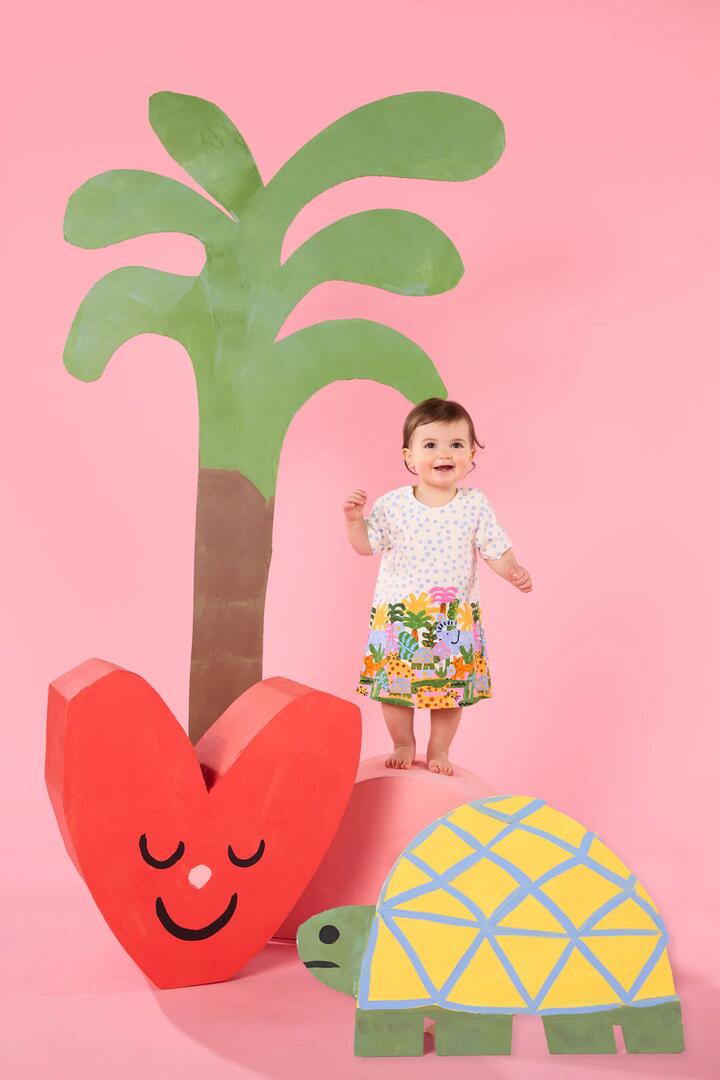 Image of Dresses. Product name - Forest Border Baby Dress in Multi colour by brand - Gorman