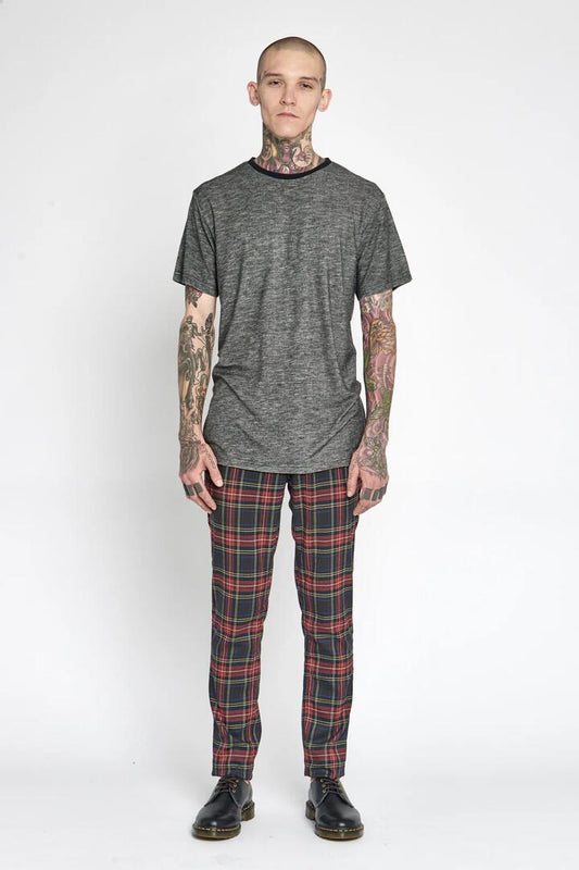 Image of a model wearing Tops. Productname: Pines Tee in Blue colour by brand - Dangerfield