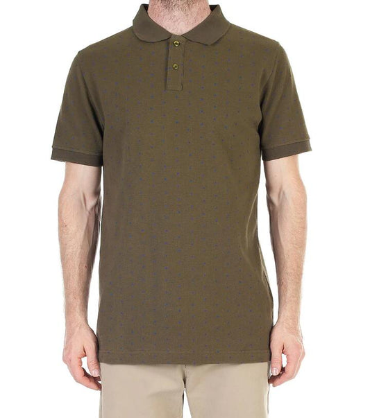 Image of a model wearing Tops. Productname: Polka Polo in Khaki colour by brand - Dangerfield